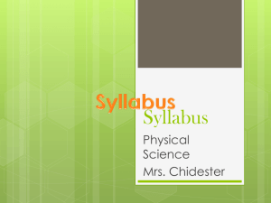 Syllabus - Anderson School District Five