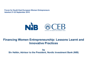 Loan Programmes For Women Entrepreneurs