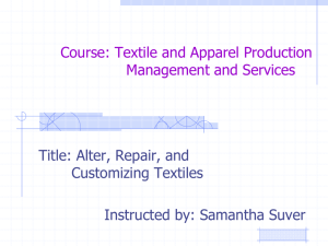 Course: Textile and Apparel Production Management and Services