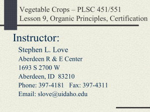 Veg Crops-Lesson 09 Org Cert & Princ