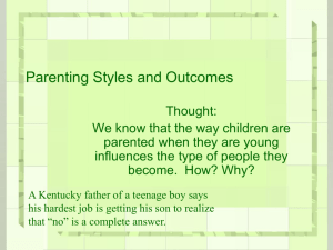 Parenting Styles and Outcomes