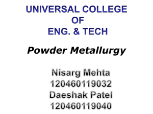 Powder Metallurgy Process