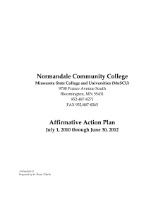 AA Plan 2010 - Normandale Community College