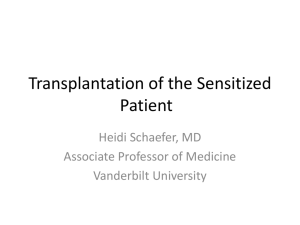Transplantation of the sensitized patient