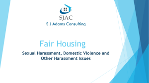 Handling Sexual Harassment, Domestic Violence, and Other Types