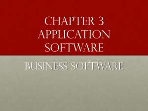 CHAPTER 3 APPLICATION SOFTWARE