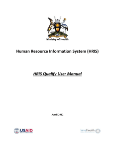 USER MANUAL FOR HRIS QUALIFY