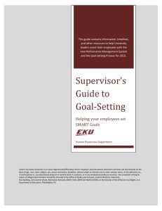 Supervisor*sGuide to Goal-Setting - Human Resources