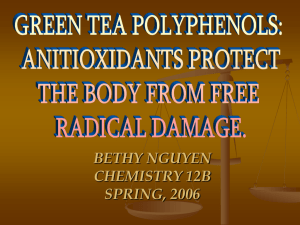 anitioxidants protect the body from free radical damage.
