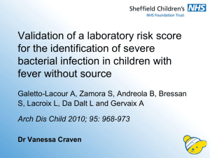 Validation of a laboratory risk score for the identification of severe