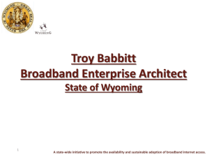 WY's Broadband Plan, Troy Babbitt