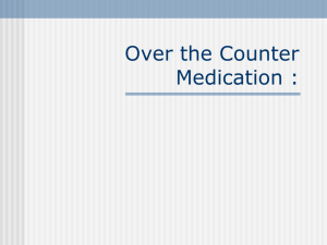 Over the Counter Medication Use: