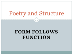 Poetry and Structure