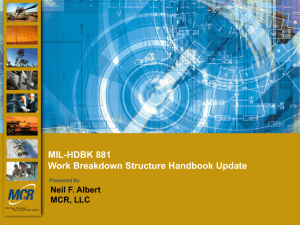 MIL-HDBK 881 Work Breakdown Structure Handbook Update