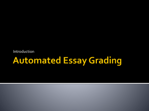 Automated Essay Grading