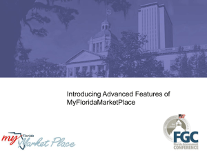Introducing Advanced Features of MyFloridaMarketPlace