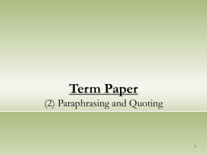 Term Paper - PsychWiki