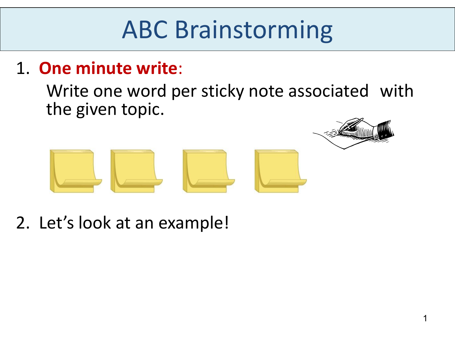 abc box brainstorming