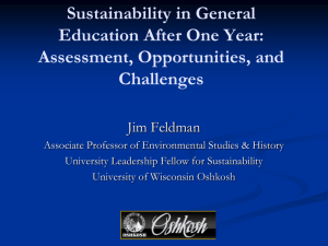 Sustainability in General Education After One Year