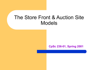 The Store Front & Auction Site Models