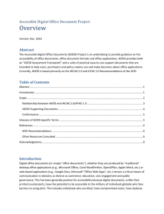 Abstract - Accessible Digital Office Document (ADOD) Project