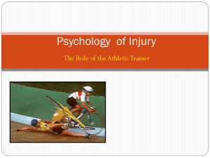 Psychology of Injury