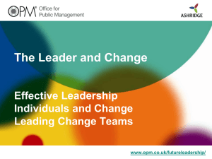 The Leader and Change