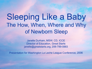 Sleeping Like a Baby The How, When, Where and Why of Newborn