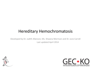 Hereditary Hemochromatosis - GEC-KO