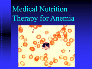 MNT in Anemia