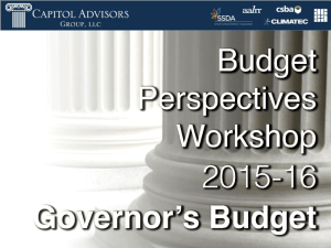 2015-16 Budget Perspectives Workshop