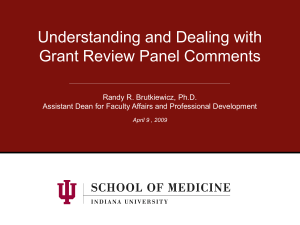 Understanding and Dealing with Grant Review Panel Comments
