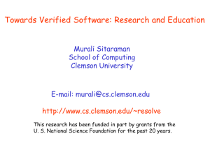 Verified Software-Research and Education