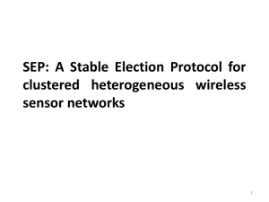 SEP: A Stable Election Protocol for clustered heterogeneous