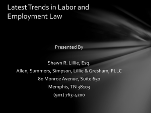 Latest Trends in Labor and Employment Law