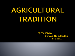 agricultural tradition - PNU