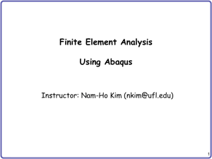 Finite element analysis using Abaqus