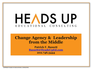 Change Agency Leadership - Heads Up Educational Consulting