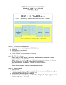 Hist 1110: Introduction to World History