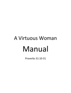 Who can find a virtuous woman?