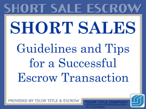 What is a SHORT SALE?
