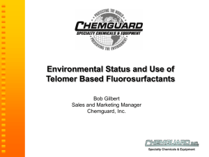 Environmental Status and Use of Telomer Based