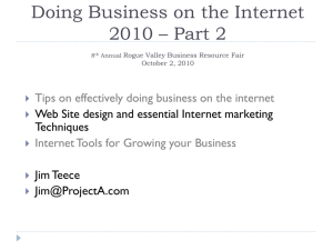 Doing Business on the Internet *08