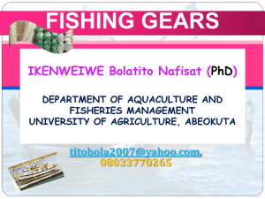 fishing gears - The Federal University of Agriculture, Abeokuta