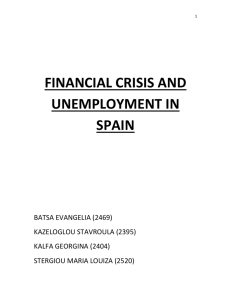 financial crisis and unemployment in spain