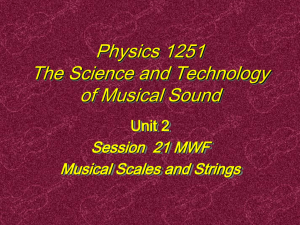 Physics 1251 The Science and Technology of Musical Sound