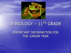 IB BIOLOGY – 12TH GRADE
