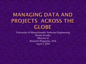 Managing Data and Projects Across the Globe