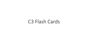 C3 Flash Cards - Groby Science