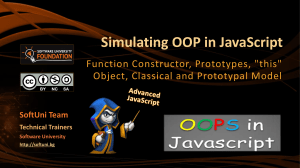 Simulating OOP in JavaScript